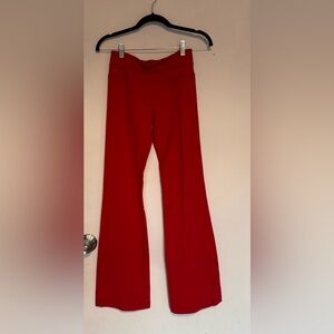 Red lululemon flare pants